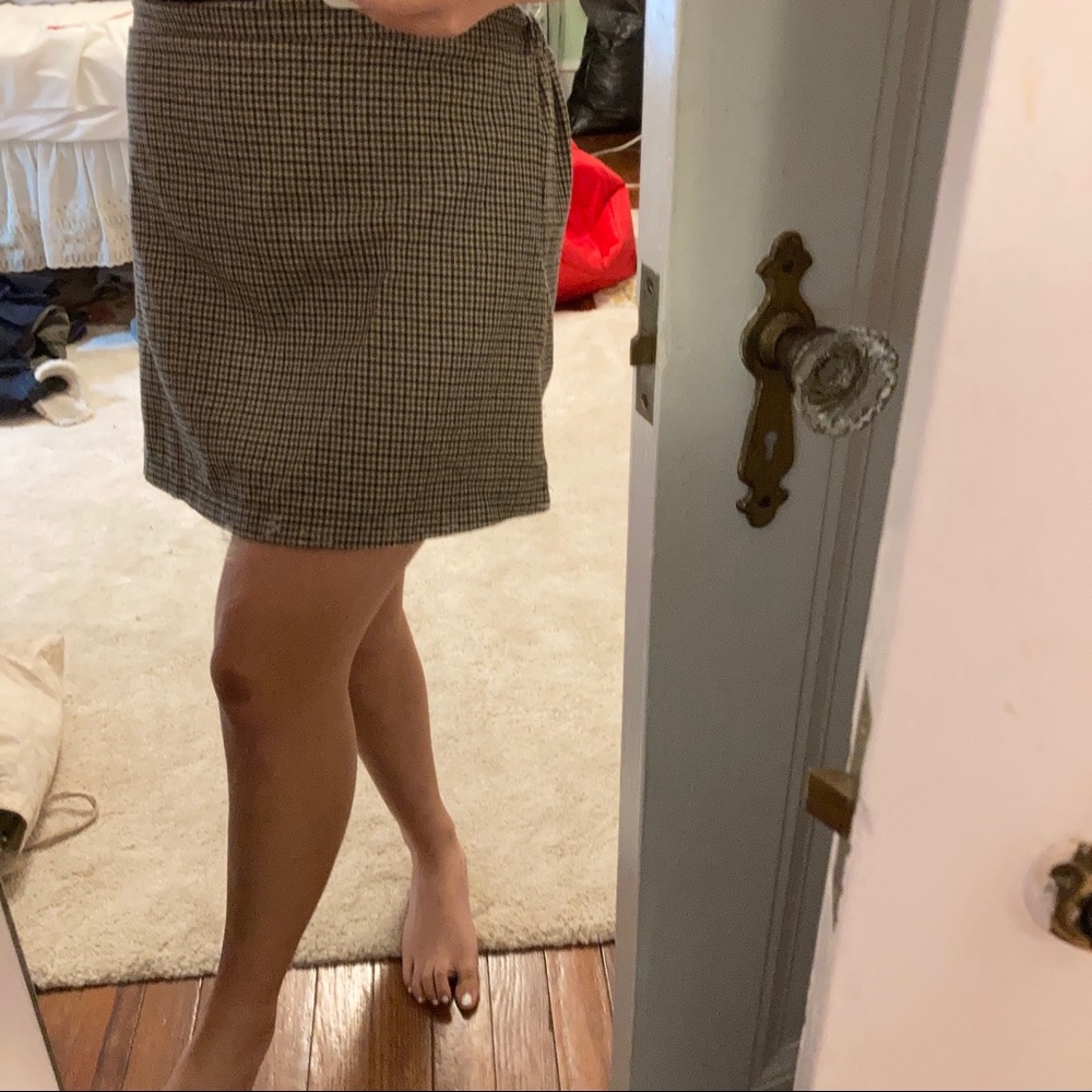 plaid mini skirt
